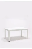 SANDALİE  Rattan Lüx Dikdörtgen Beyaz Masa Takımı Bahçe&balkon - 2