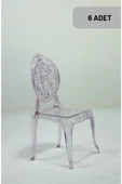 SANDALİE 6 Adet / Mutfak&Salon&Bahçe Tolina Sandalye - Şeffaf - 1