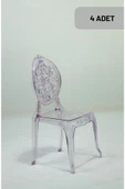 SANDALİE 4 Adet / Mutfak&Salon&Bahçe Tolina Sandalye - Şeffaf - 1