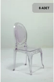 SANDALİE  6 Adet / Mutfak&Salon&Bahçe Otto Sandalye - Şeffaf - 1