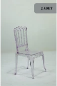 SANDALİE 2 Adet / Mutfak&Salon&Bahçe Dante Sandalye - Şeffaf - 1