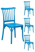 SANDALİE  4 Adet Violet Mavi Sandalye / Balkon-bahçe-mutfak - 1