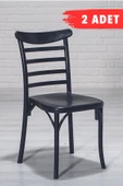 SANDALİE 2 Adet / Mutfak&Salon&Bahçe Efes Siyah Sandalye - 1