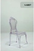 SANDALİE 4 Adet / Mutfak&Salon&Bahçe Milda Sandalye - Şeffaf - 1