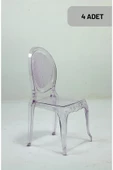 SANDALİE  4 Adet / Mutfak&Salon&Bahçe Otto Sandalye - Şeffaf - 1