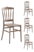SANDALİE 4 Adet Miray Cappucino Sandalye / Balkon-bahçe-mutfak - 1