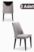 SANDALİE Bella 2 Adet Yemek-Mutfak-Salon Sandalyesi / Gri - 1