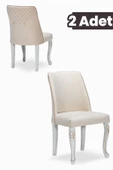 SANDALİE Hürrem 2 Adet Yemek-Mutfak-Salon Sandalyesi / Krem - 1