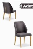 SANDALİE Vanesa 2 Adet Yemek-Mutfak-Salon Sandalyesi / Antrasit - 1