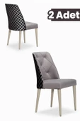 SANDALİE Vivaldi 2 Adet Yemek-Mutfak-Salon Sandalyesi / Gri - 1