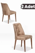 SANDALİE Asur 2 Adet Yemek-Mutfak-Salon Sandalyesi / Bej - 1
