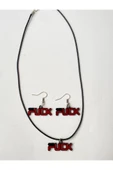 f*ck Yazılı Set Unisex Metal Kolye Küpe Set PYTKKLKP203 thumbnail 5