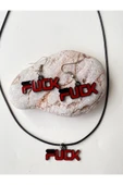 f*ck Yazılı Set Unisex Metal Kolye Küpe Set PYTKKLKP203 thumbnail 2