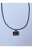 Fotoğraf Makinesi Kolye Unisex Suni Deri İpli Kolye PYTKKOLY0e0150 thumbnail 3