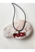 F*ck Yazılı Kolye Unisex İpli Kolye PYTKKOLYE234 - 2