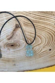 Mavi Ayıcık Kolye Unisex Suni Deri Ipli Kolye Pytkkolye175 thumbnail 2