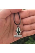 Kaktüs Bitki Kolye Suni Deri Ipli Renkli Unisex Metal Kolye Pytkk0lye00131 thumbnail 1