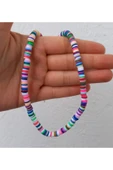 Çok Renkli Boncuk Fimo Kolye Renkli Kadın Kolye Pytkfımoklye66 - 6