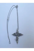 Kurukafa Skull Kanat Yılan Zincir Kolye PYTKZNKLY272 thumbnail 4