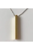 Çubuk Altın Rengi Cerrahi Çelik Unisex Kolye Pytkkt0056 - 1