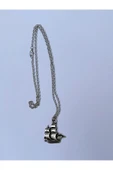 Deniz Gemi Çapa Dümen Zincir Kolye PYTKZNKLY211 thumbnail 4