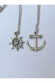 Çapa Dümen Gemi BFF 2li Zincir Kolye PYTKZNKLY171 thumbnail 3
