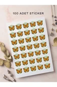100 Adet Teşekkür Ederiz Stickers Paketleme Kargo Çıkartma PYT0KSTK153 - 1