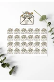 Mektup Desenli Thank You Teşekkür Stickers Paketleme Çıkartma PYTKSTK99 - 1