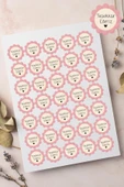 Desenli Thank You Teşekkür Stickers Paketleme Çıkartma PYTKSTK97 - 2
