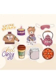 Yazılı Karışık Desenli Tasarımlı A5 Stickers Çıkartma Pytkstk018 - 1