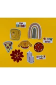 Kıyafet Pizza Mum Tasarımlı Karışık Renkli 10'lu Stickers Çıkartma Pytkstk06 - 1
