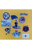 Dizi Film Karakter Tasarımlı Karışık Renkli 10 lu Stickers Çıkartma Pytkstk02 - 1