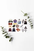 HP Karışık Tasarımlı A5 Stickers Çıkartma PYTKSTK065 - 2