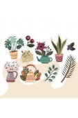 Çiçek Saksı Mektup Tasarımlı A5 Stickers - 1