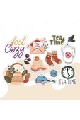Yazılı Karışık Desenli Tasarımlı A5 Stickers Çıkartma Pytkstk020 - 1