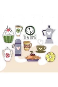 Yazılı Karışık Desenli Tasarımlı A5 Stickers Çıkartma Pytkstk021 - 1