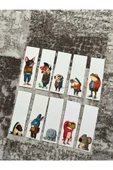 Karikatür Hayvan Alien Renkli Karışık 10 Adet Kitap Ayraç Seti Pytkayrac114 - 2