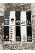 Kurukafa Skull Iskelet Renkli Karışık 10 Adet Kitap Ayraç Seti Pytkayrac113 - 1