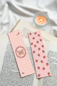 Pembe Renkli Yazılı Karışık Tasarım 10 Adet Kitap Ayraç Seti Pytkayrac54 - 3