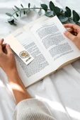 Kadın Peace Çiçek Tasarım 10 Adet Kitap Ayraç Seti Pytkayrac47 - 4