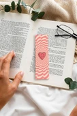 Pembe Renkli Yazılı Karışık Tasarım 10 Adet Kitap Ayraç Seti Pytkayrac54 - 4