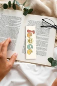 Kadın Peace Çiçek Tasarım 10 Adet Kitap Ayraç Seti Pytkayrac47 - 3