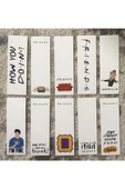 Friends Dizi Desenli Tasarım 10'lu Desenli Kitap Ayraç Seti Pytkkayr0030 - 1