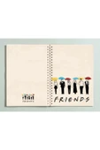 Friends Dizi Tasarım Spiralli A5 96 Yaprak Çizgisiz Defter Pytkdt0270 - 1