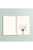 Astronot Saturn Tasarımlı Spiralli A5 96 Yaprak Çizgisiz Defter - 1