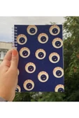 Göz Baskılı Spiralli A5 96 Yaprak Çizgisiz Tasarım Defter Pytkdt096 thumbnail 2
