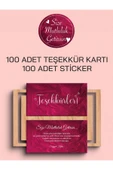 100 Adet Teşekkür Kartı ve 100 adet Teşekkür Sticker PYTKSVTK27 - 1