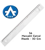 Ark Mercekli Geniş Büro Cetveli 30 Cm - 3