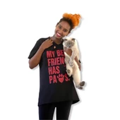 Hayvansever Tişört My Best Friends Have Paws Siyah - 3