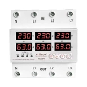 Rcon Rcv 04 Ray Tipi Trifaze Akım Koruyucu Voltaj  Koruyucu 63 A Sigorta - 1